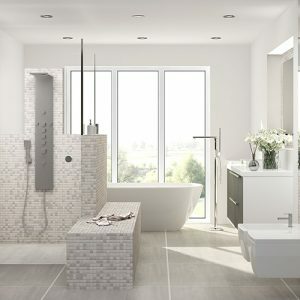 Bad Badezimmer Luxusbad freistehende Wanne